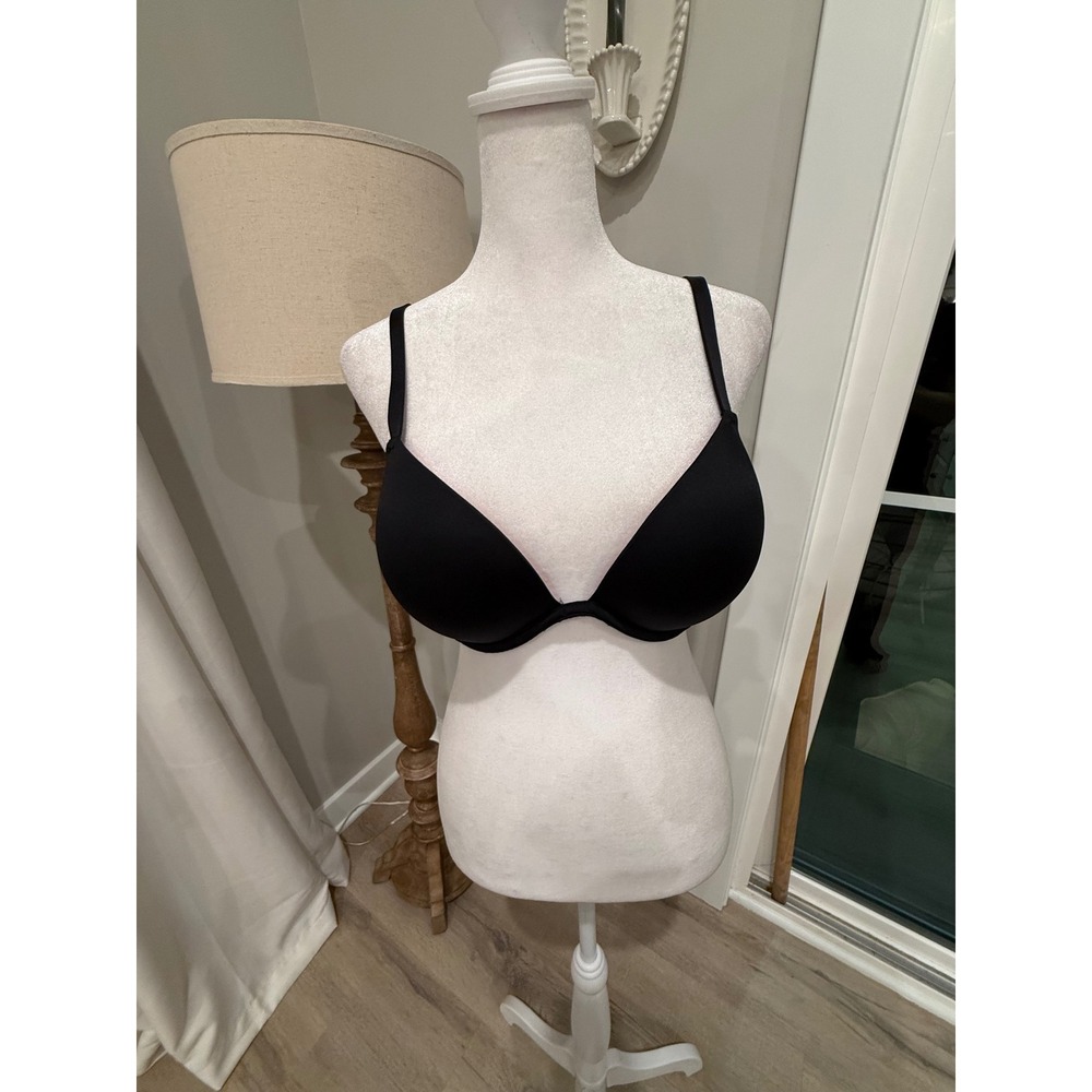 Victoria's Secret PINK Wear Everywhere Super Push Up Bra Black 36B